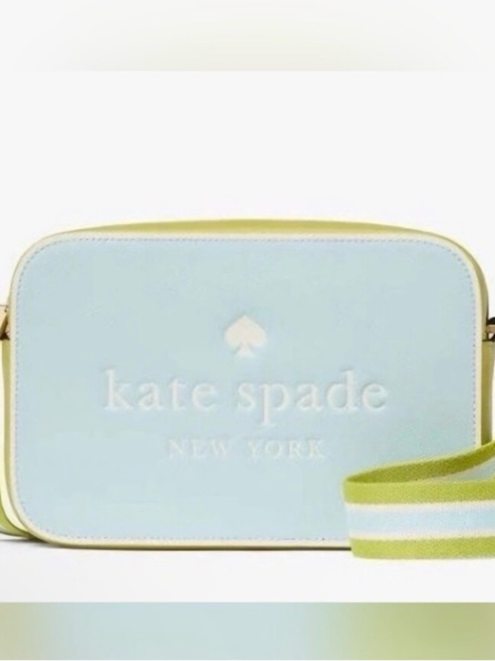 Kate Spade Oh Snap Colorblock Mini Camera Bag NWOT blue w/lime